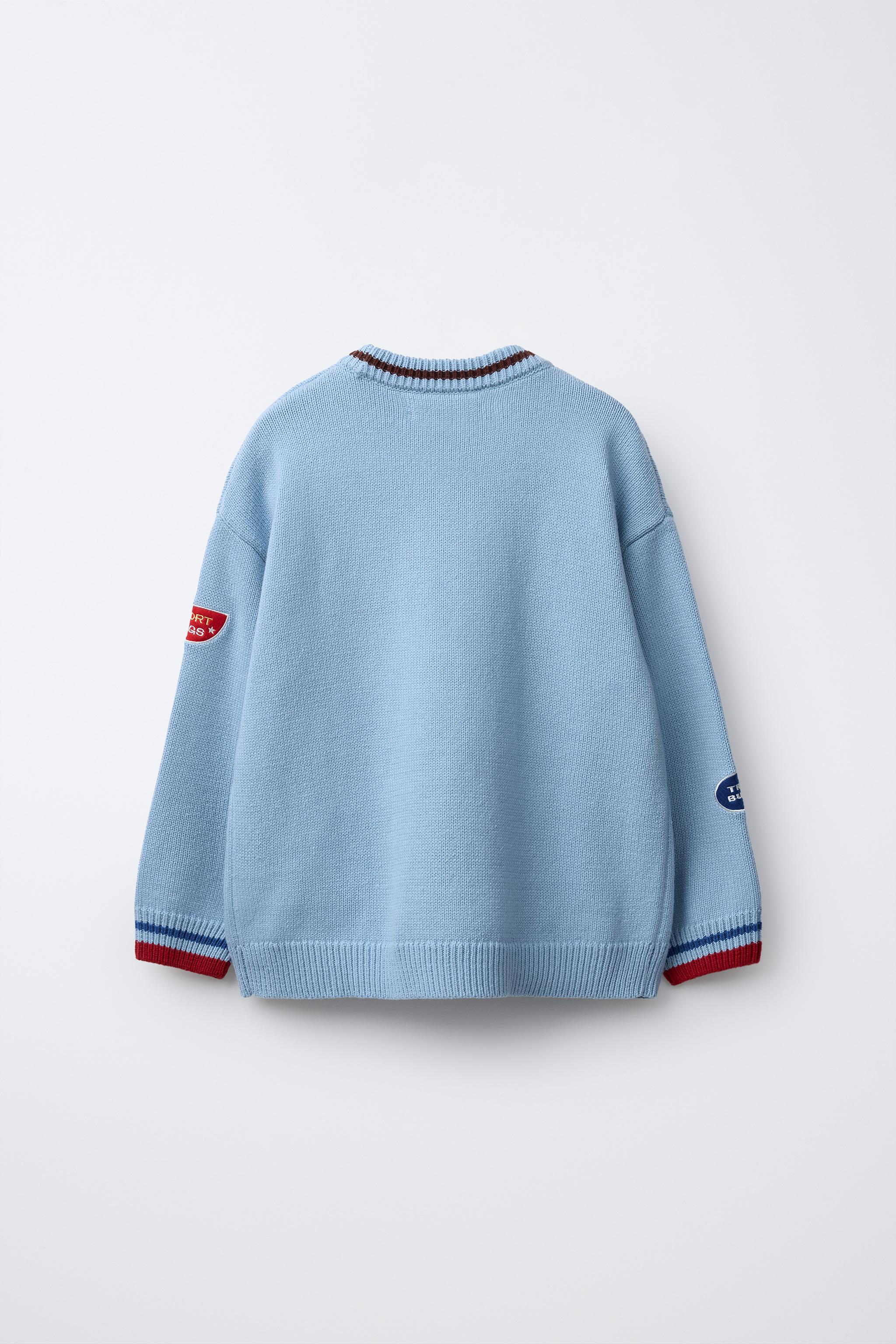EMBROIDERED AND PATCH KNIT JUMPER